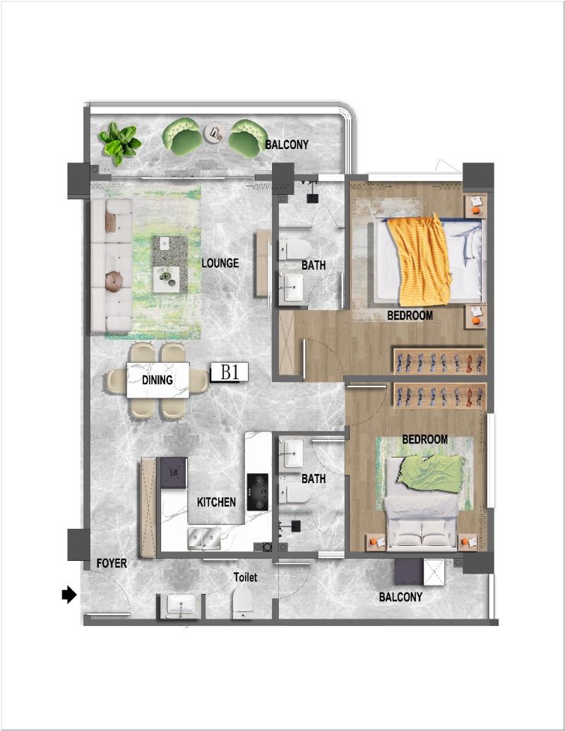 The Executive Suites at Riverside  A Curated Collection of One, Two & Three-Bedroom Urban Residences.