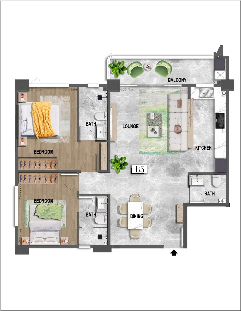 The Executive Suites at Riverside  A Curated Collection of One, Two & Three-Bedroom Urban Residences.